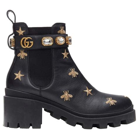 gucci bee boot|Gucci shearling boots.